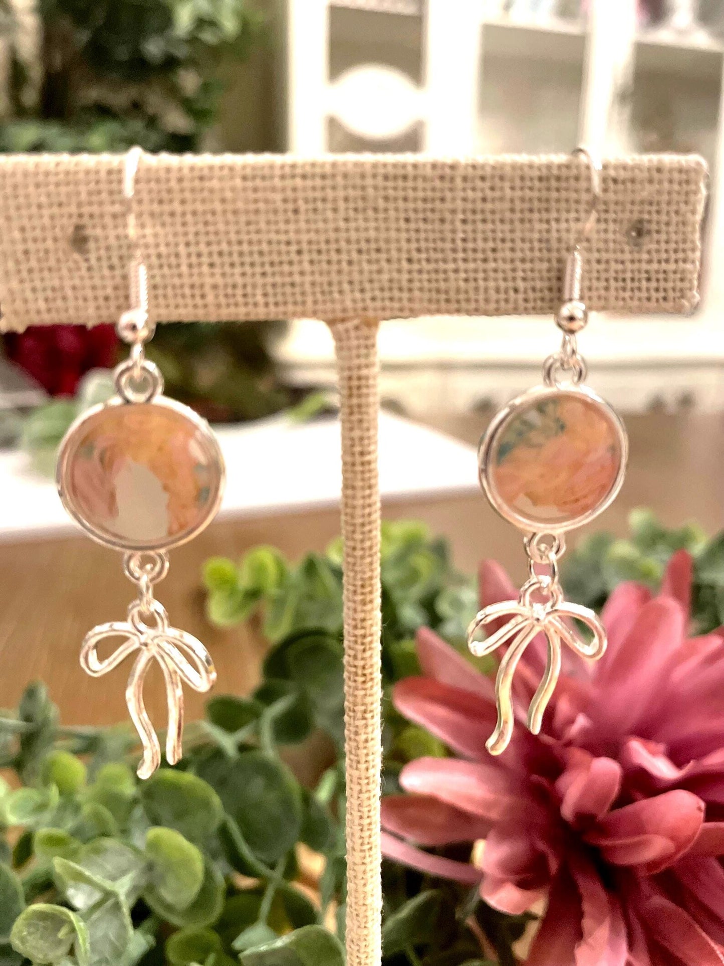 Spring Marbled Earrings | Polymer Clay | Handmade