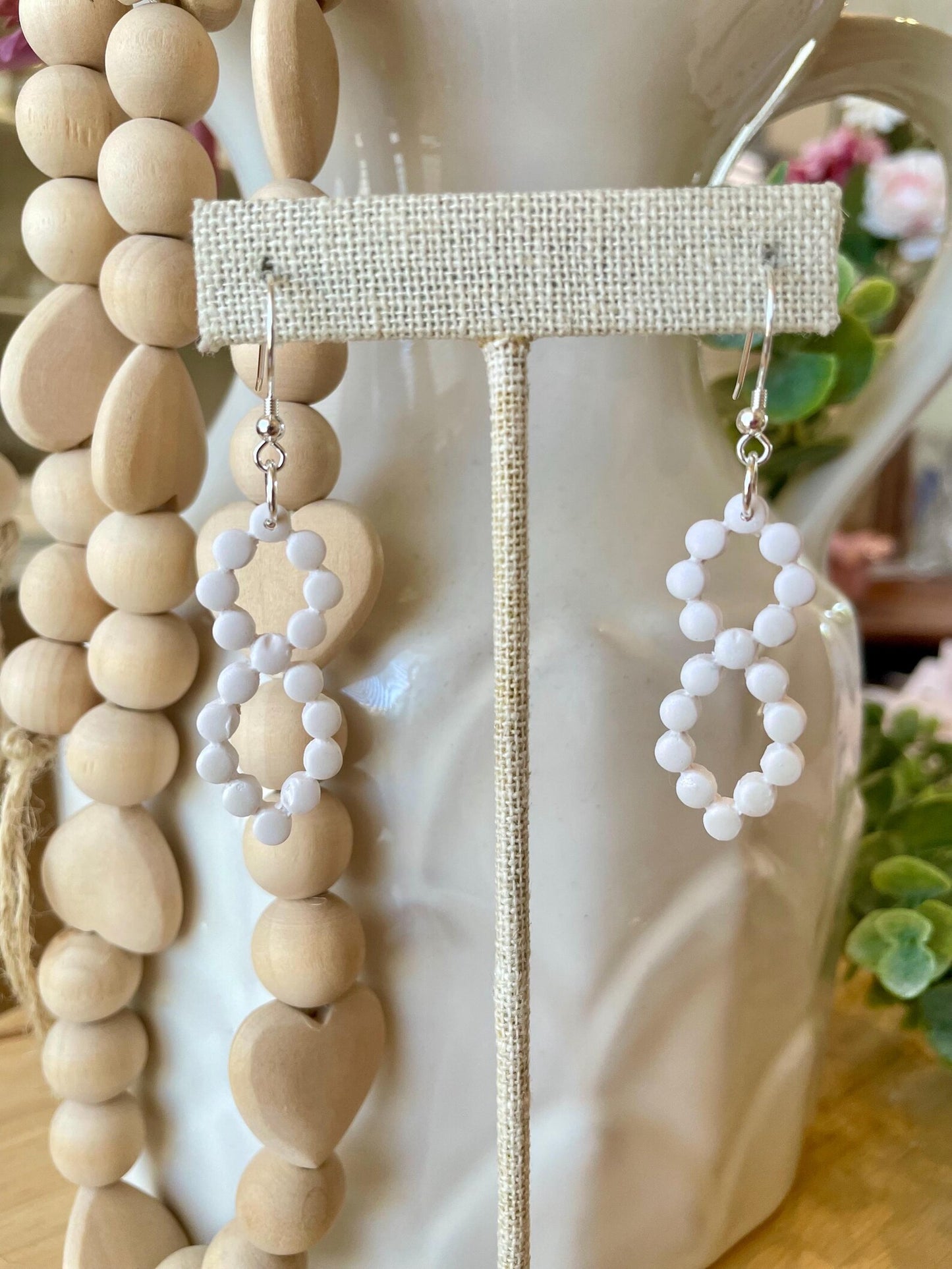 White/Cream Earrings | Polymer Clay | Handmade
