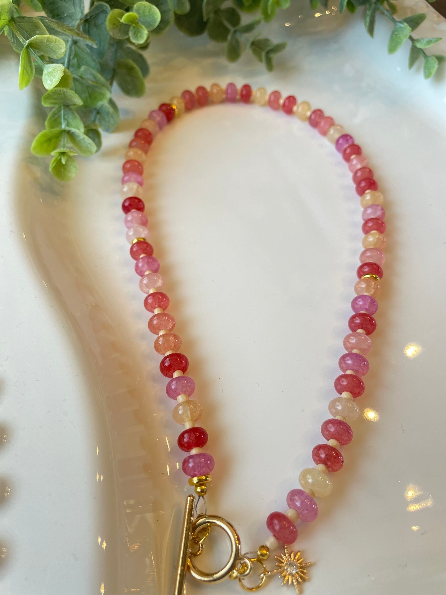Anthro Style Beaded Necklace | Handmade Pastel Gemstone Beaded Necklace | Colorful Crystal Choker | Boho Luxury Jewelry Gift for Women