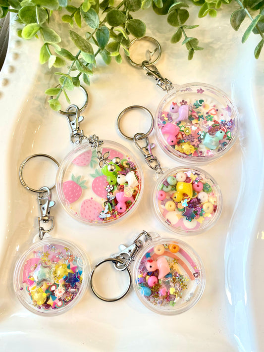 Cute Handmade Acrylic Shaker Keychain | Bag Charm | Backpack