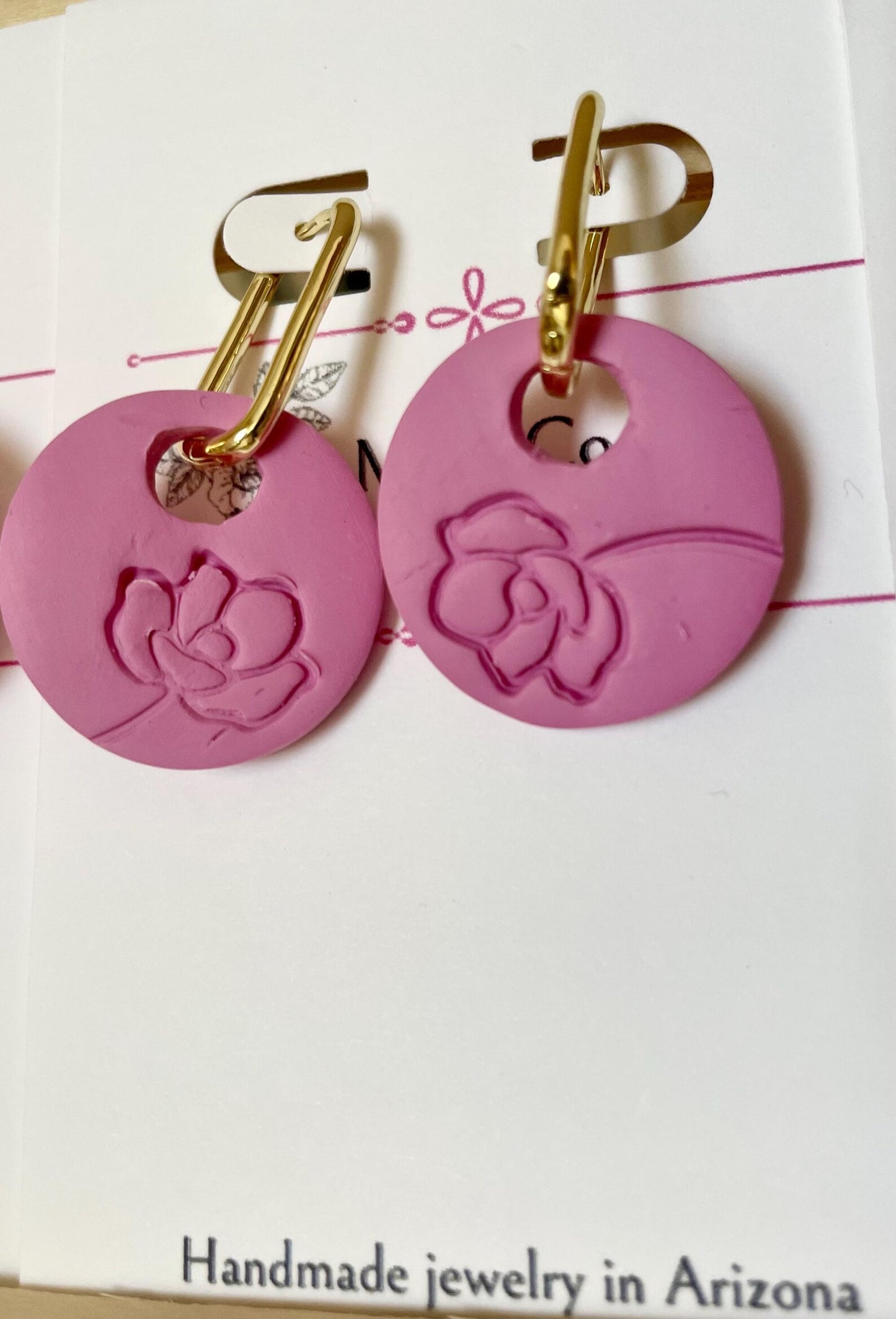 Handmade Polymer Clay Huggie Earrings | Interchangeable Charm Set
