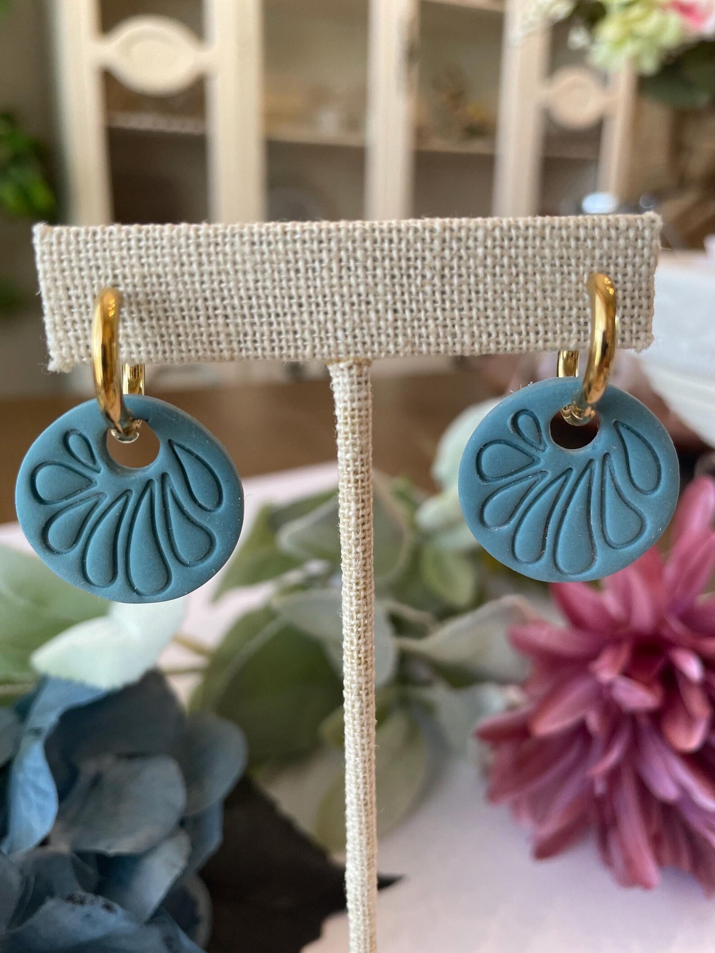 Handmade Polymer Clay Huggie Earrings | Interchangeable Charm Set