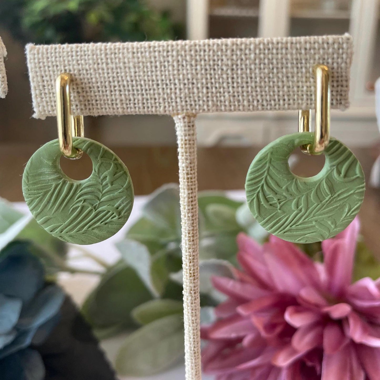 Handmade Polymer Clay Huggie Earrings | Interchangeable Charm Set