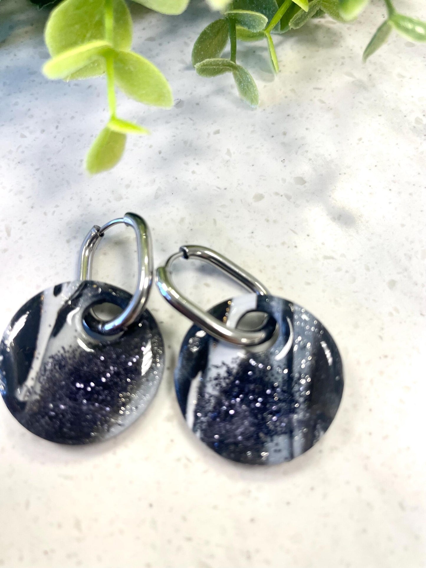 Handmade Polymer Clay Huggie Earrings | Interchangeable Charm Set