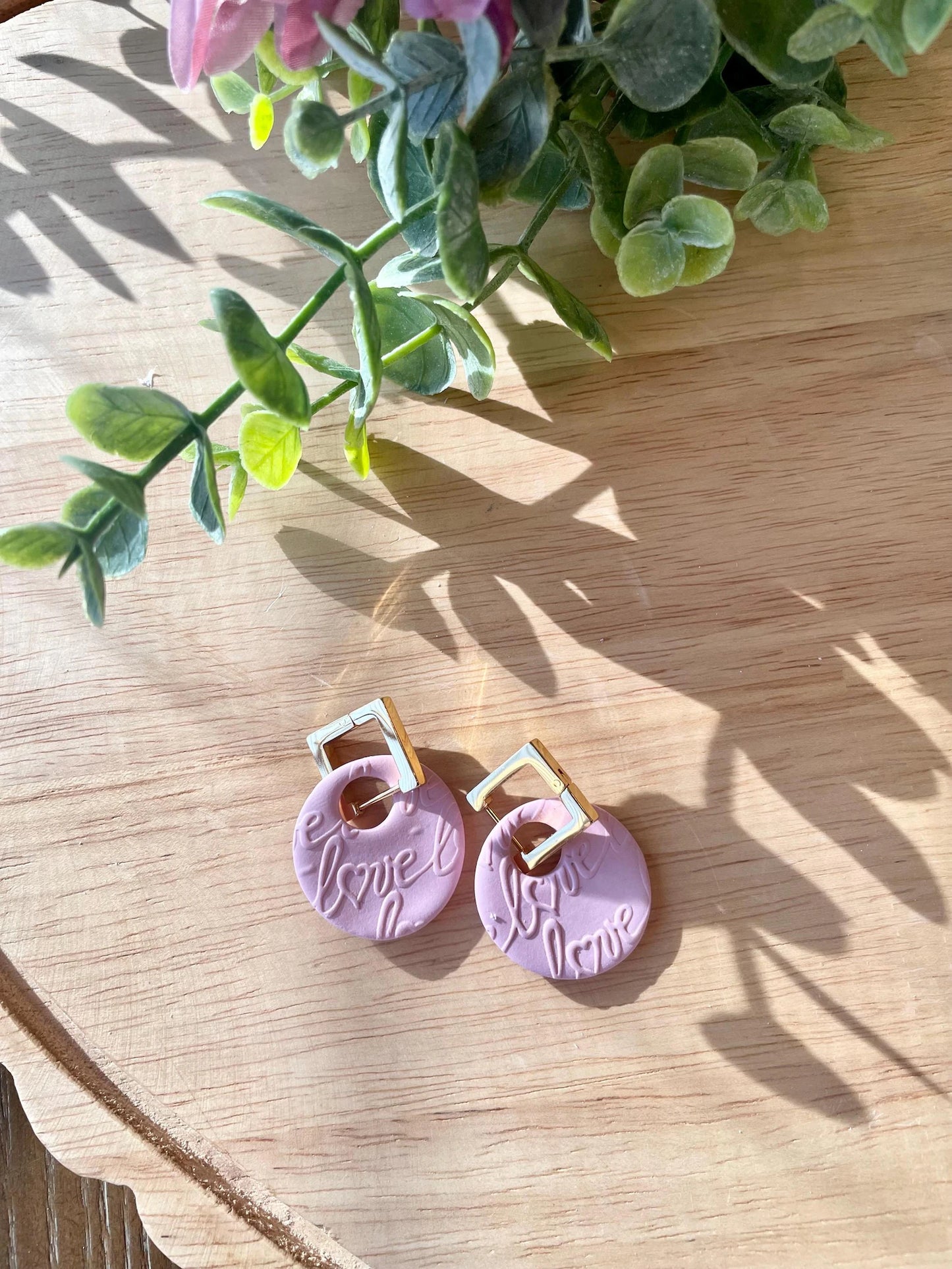 Handmade Polymer Clay Huggie Earrings | Interchangeable Charm Set