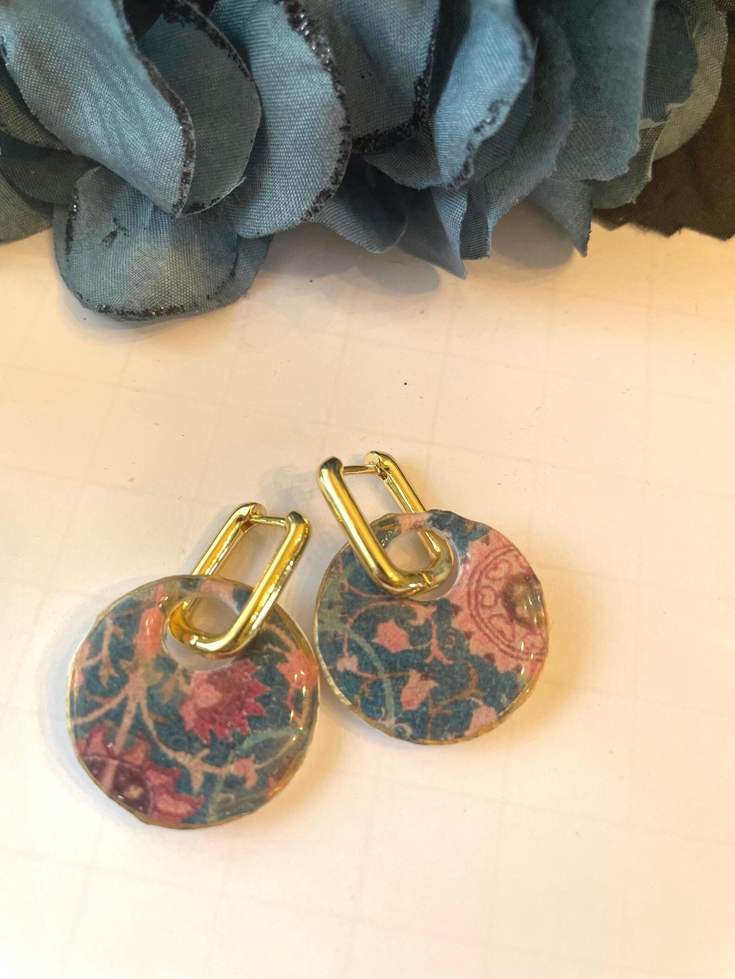 Handmade Polymer Clay Huggie Earrings | Interchangeable Charm Set