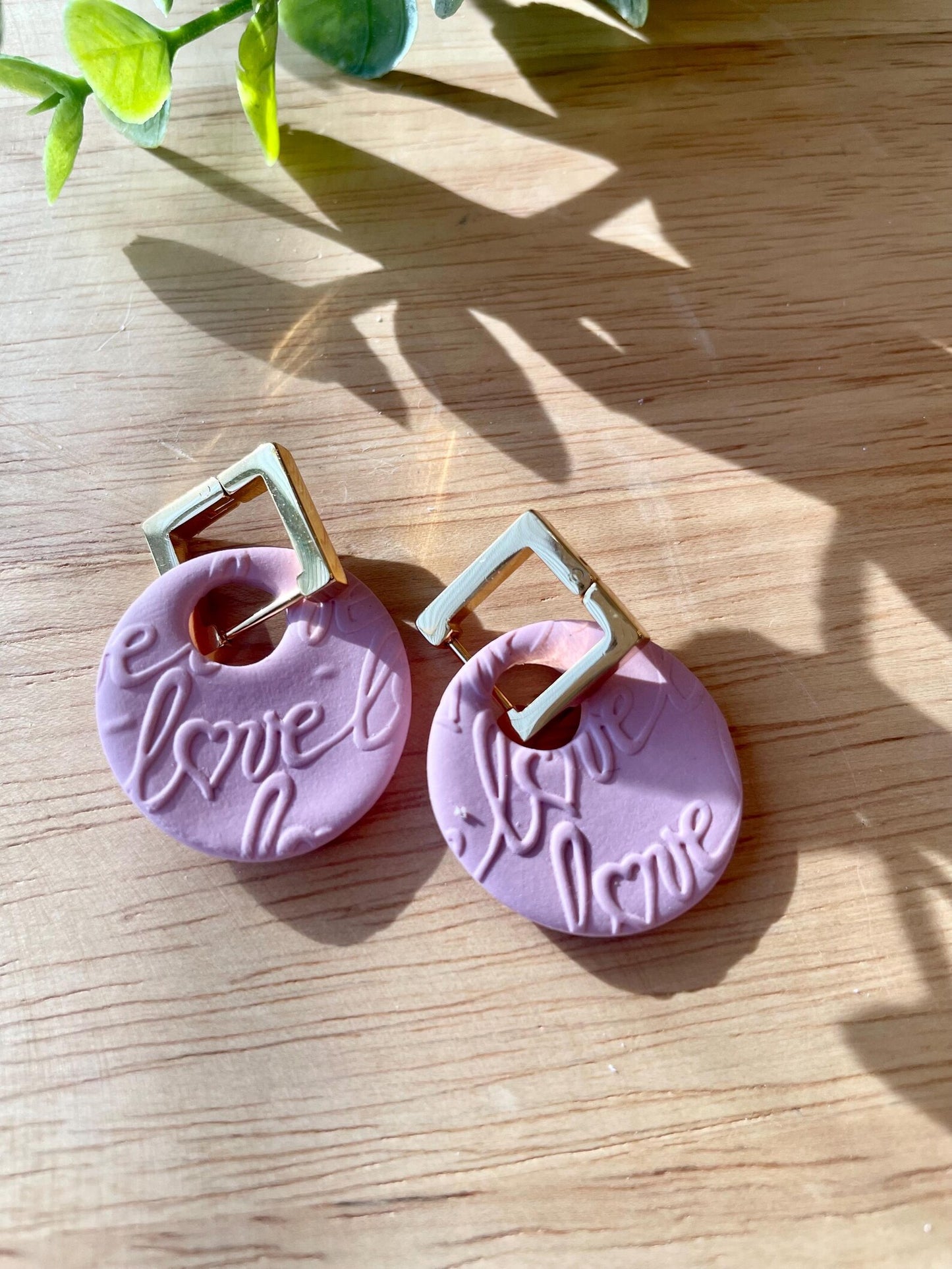 Handmade Polymer Clay Huggie Earrings | Interchangeable Charm Set