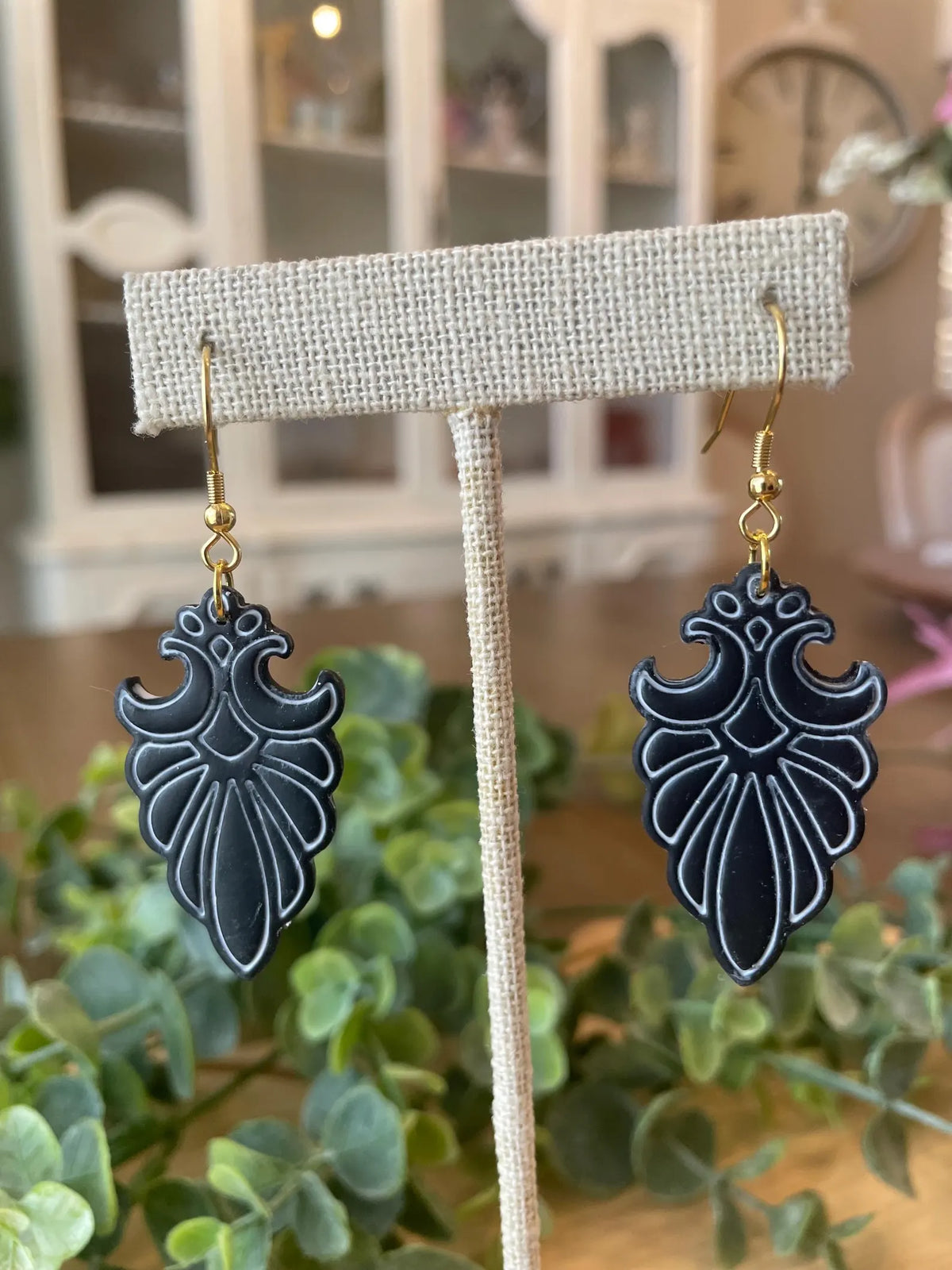 Black Earrings | Polymer Clay | Handmade
