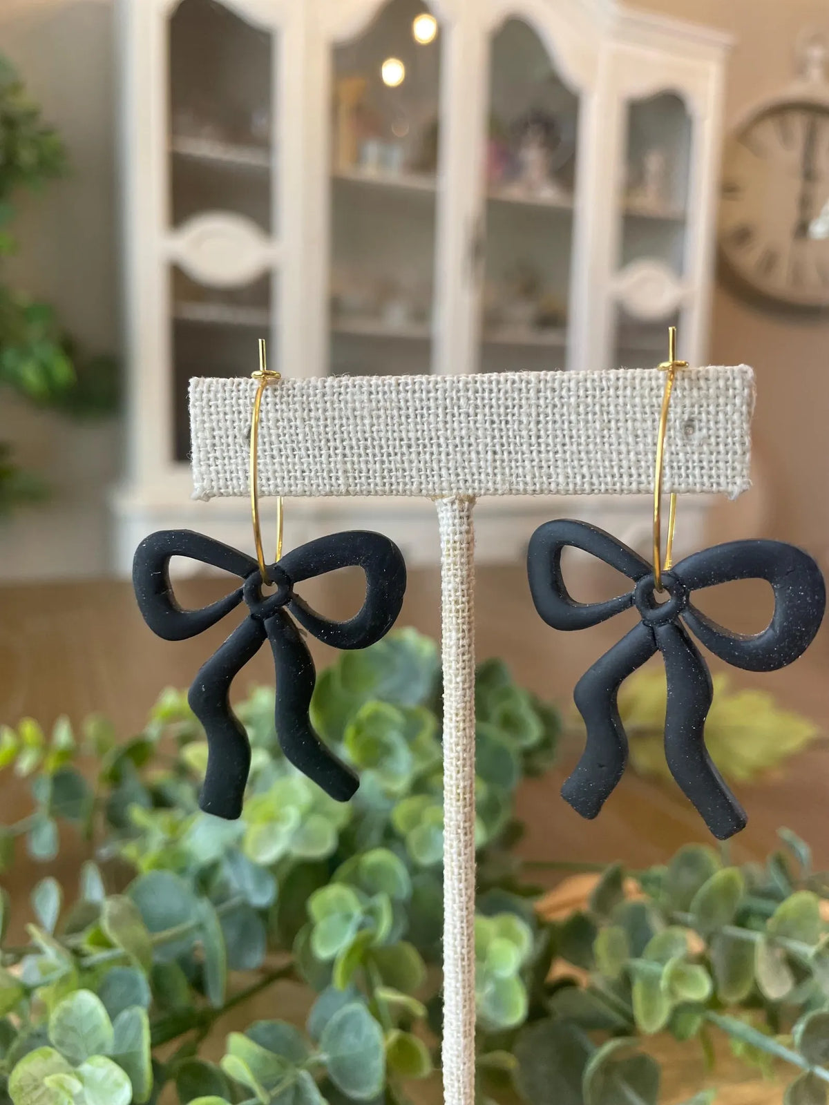 Black Earrings | Polymer Clay | Handmade