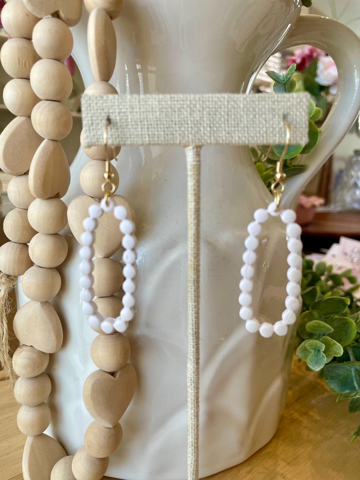 White/Cream Earrings | Polymer Clay | Handmade