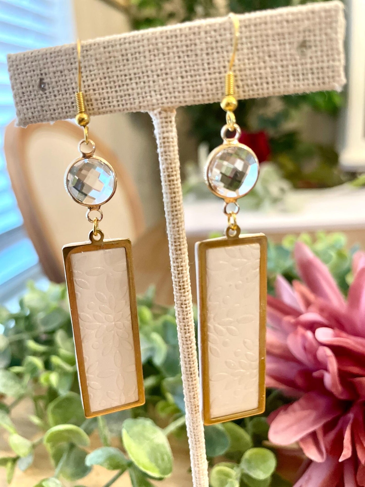 White/Cream Earrings | Polymer Clay | Handmade