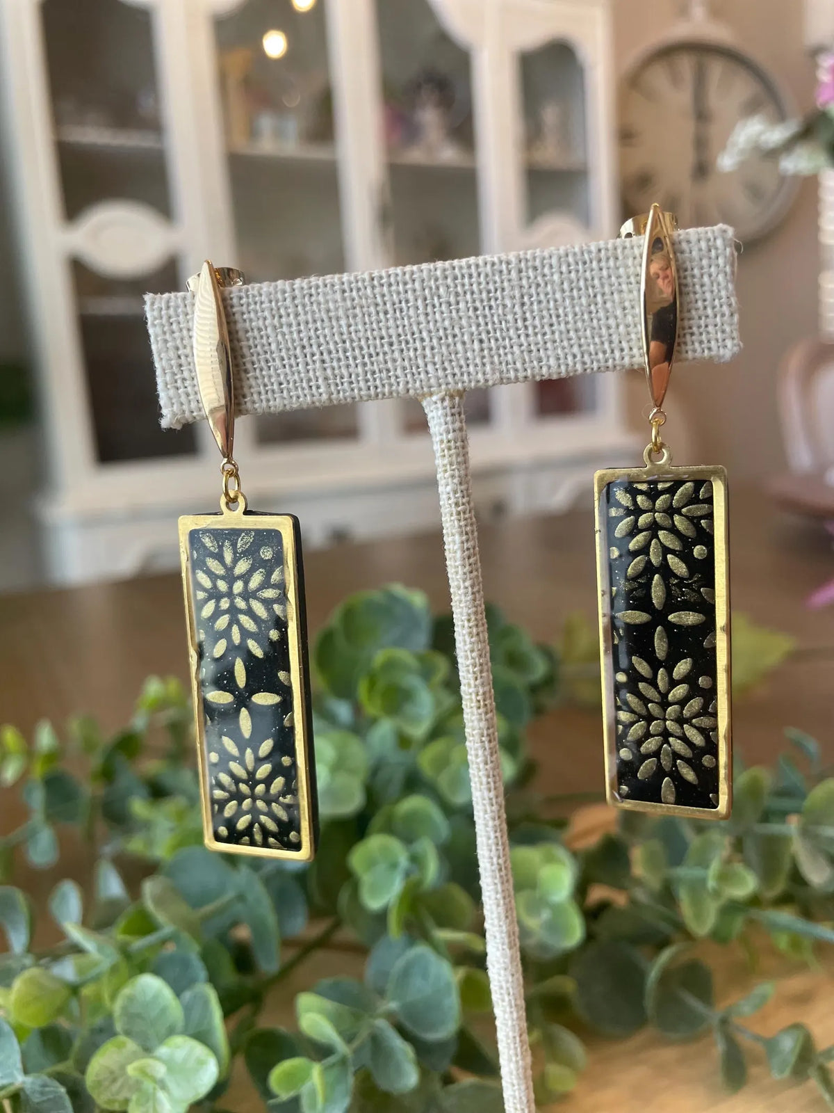 Black Earrings | Polymer Clay | Handmade