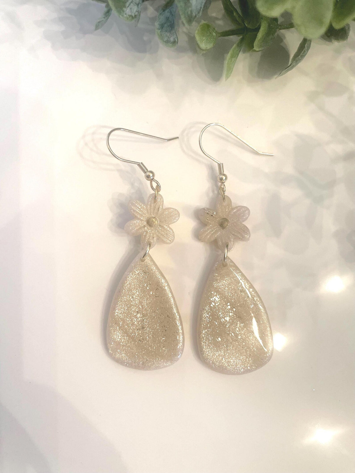 Gold Translucent Earrings | Polymer Clay | Handmade